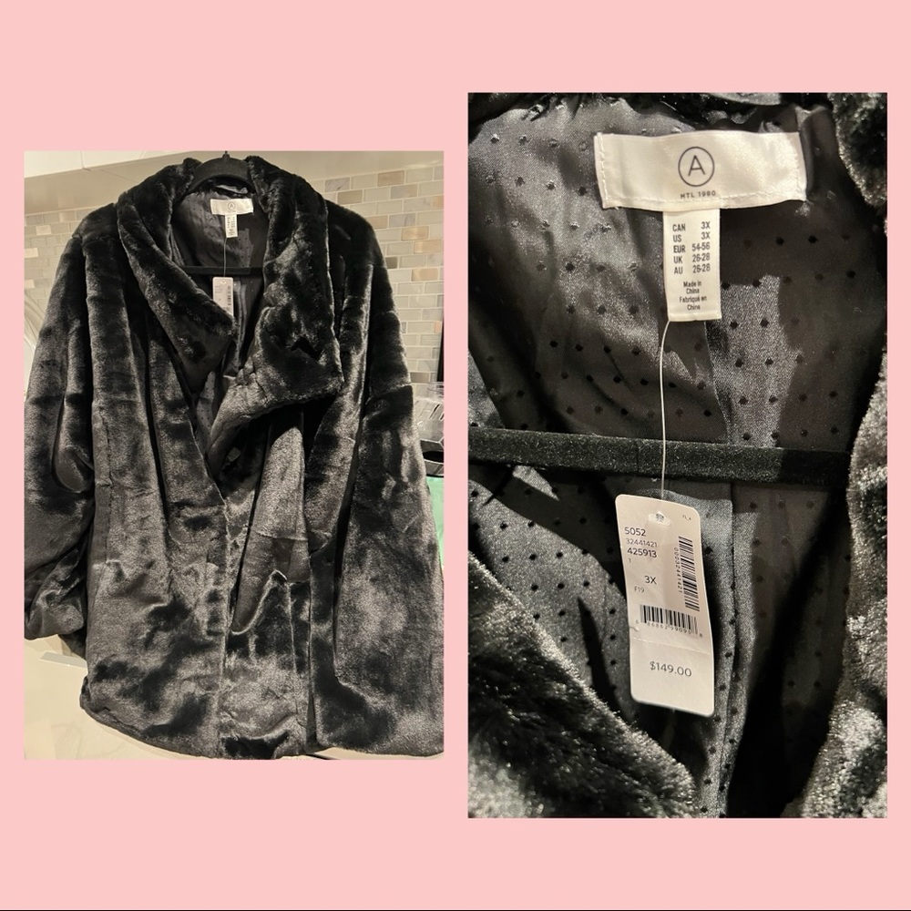 BRAND NEW ADDITION ELLE FAUX FUR COAT